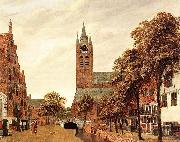 Jan van der Heyden View of Delft oil